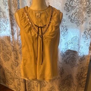 White House Black Market Cream Blouse